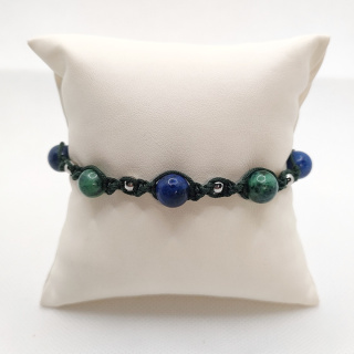 Bransoletka makramowa z azurytami