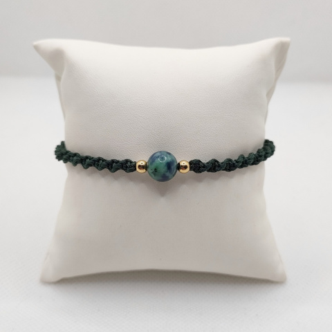 Bransoletka makramowa z azurytem