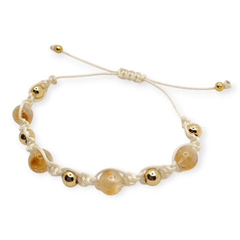 Bransoletka makramowa z cytrynami