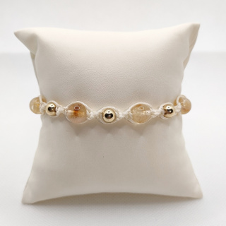 Bransoletka makramowa z cytrynami