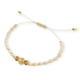 Bransoletka makramowa z cytrynem