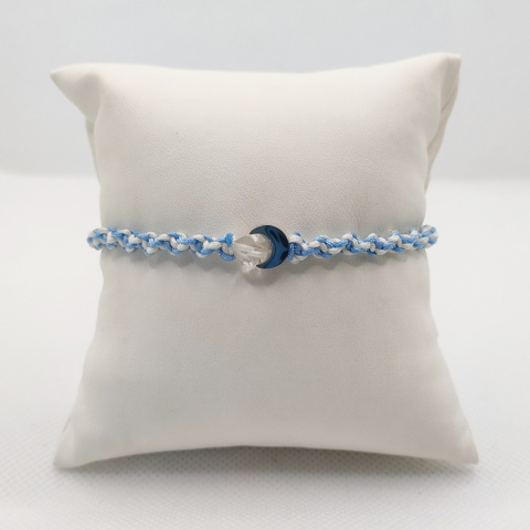 Bransoletka makramowa z kryształem górskim Bransoletka makramowa z kryształem górskim