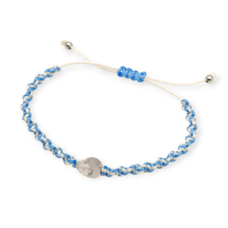 Bransoletka makramowa z kryształem górskim