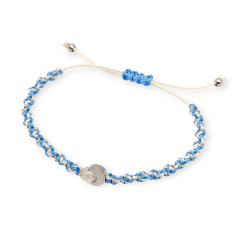 Bransoletka makramowa z kryształem górskim Bransoletka makramowa z kryształem górskim