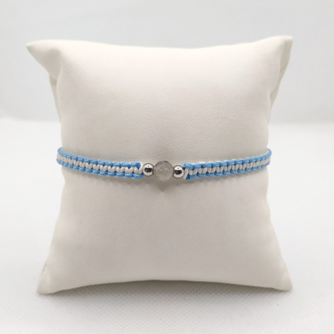 Bransoletka makramowa z labradorytem Bransoletka makramowa z labradorytem