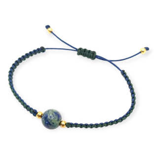 Bransoletka makramowa z azurytem